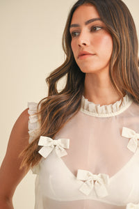 SHEER BOW TOP