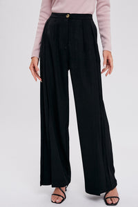 PINTUCK WIDE LEG PANTS