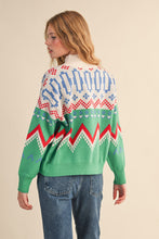 Load image into Gallery viewer, GEO KNIT MOCK NECK HALF ZIP
