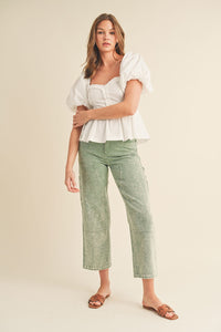 HIGH WAIST STRAIGHT LEG PANTS // 2 COLORS