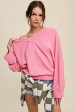 Load image into Gallery viewer, CINCHED WAIST WAFFLE KNIT TOP
