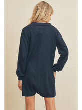 Load image into Gallery viewer, LONG SLEEVE COLLARED ROMPER
