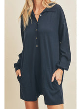 Load image into Gallery viewer, LONG SLEEVE COLLARED ROMPER
