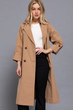 Load image into Gallery viewer, LAPEL COLLAR TRENCH COAT // 2 COLORS

