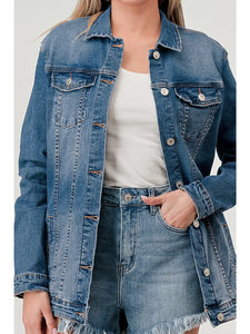 VINTAGE CLASSIC LOOSE FIT DENIM JACKET