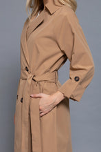 Load image into Gallery viewer, LAPEL COLLAR TRENCH COAT // 2 COLORS
