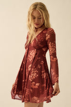 Load image into Gallery viewer, NAOMI FLORAL MESH MINI DRESS
