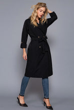 Load image into Gallery viewer, LAPEL COLLAR TRENCH COAT // 2 COLORS
