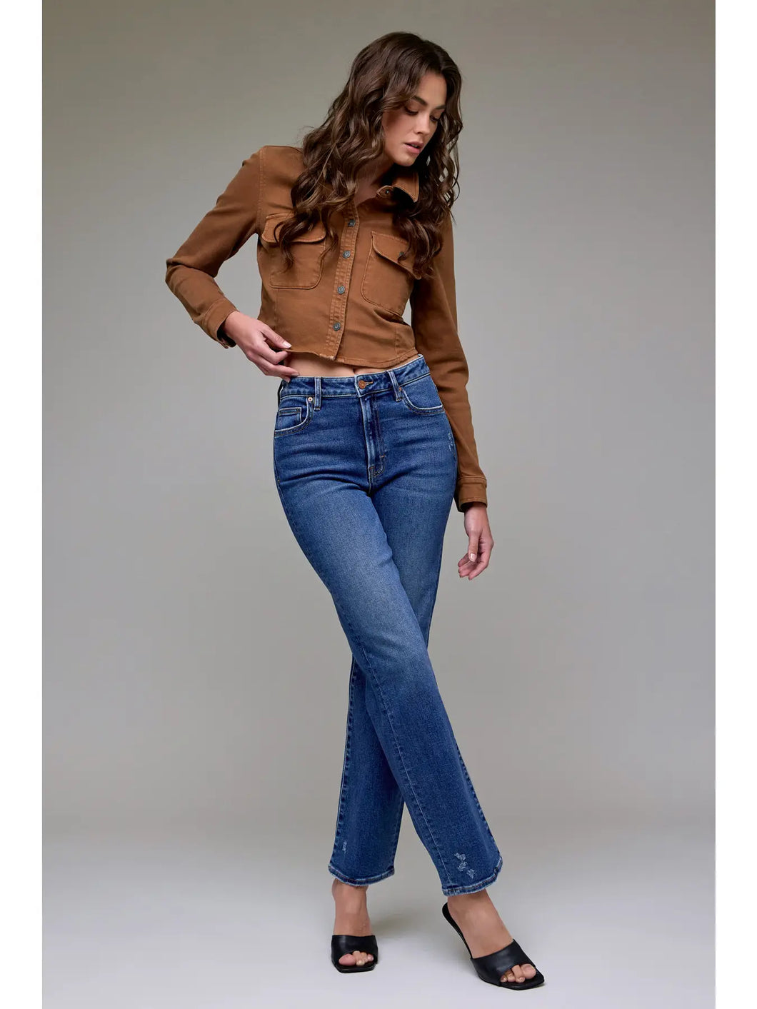 VINTAGE WASH STRETCH MID RISE CLASSIC STRAIGHT