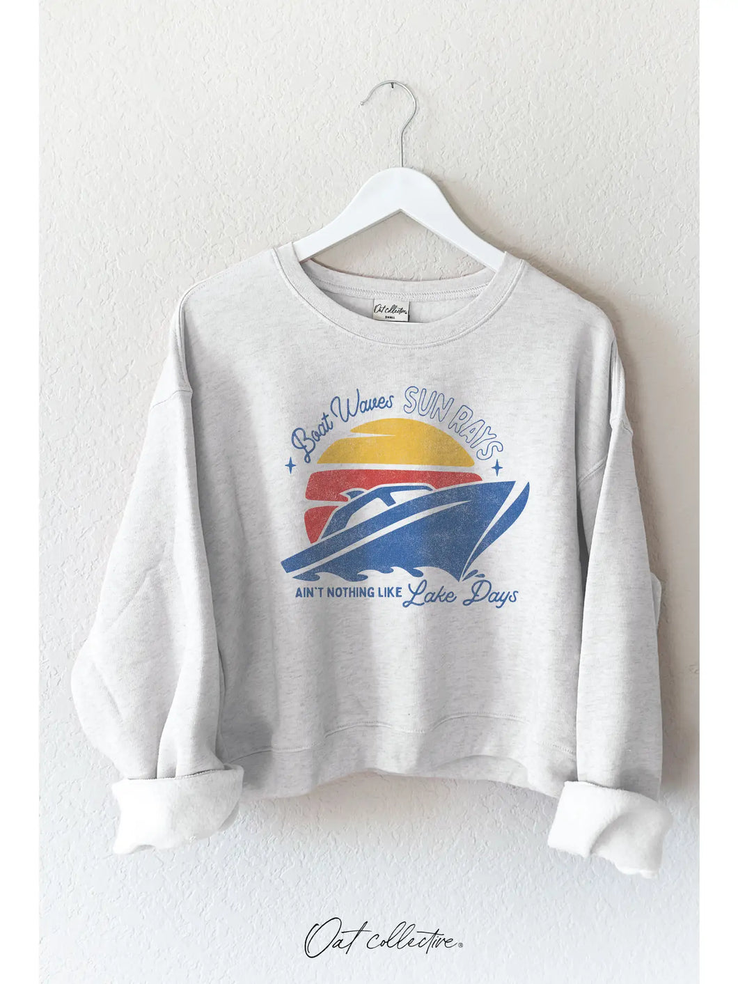 BOAT WAVES AND SUN RAYS CREWNECK