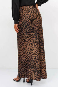 STELLA LEOPARD PRINT MIDI SKIRT