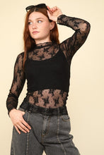 Load image into Gallery viewer, SHEER LACE TOP // 2 COLORS
