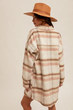 Load image into Gallery viewer, PLAID LONGLINE JACKET
