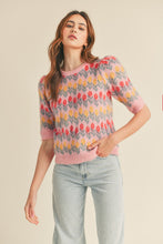 Load image into Gallery viewer, FUZZY FLORAL SWEATER
