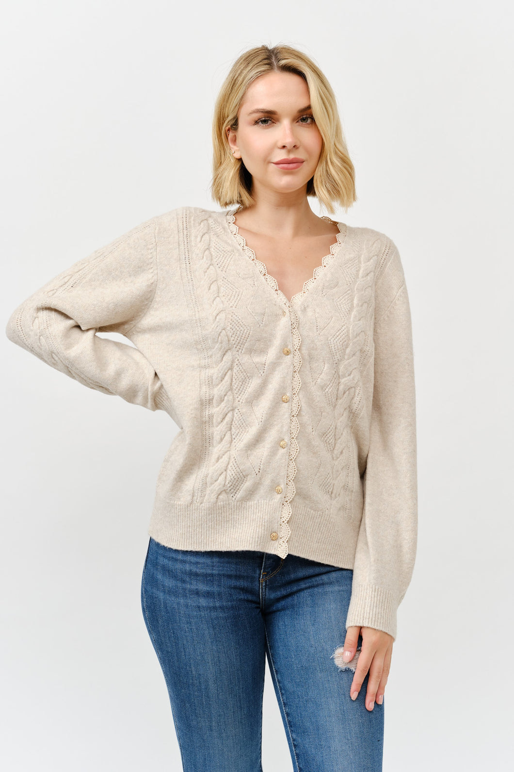 LACE DETAIL SWEATER