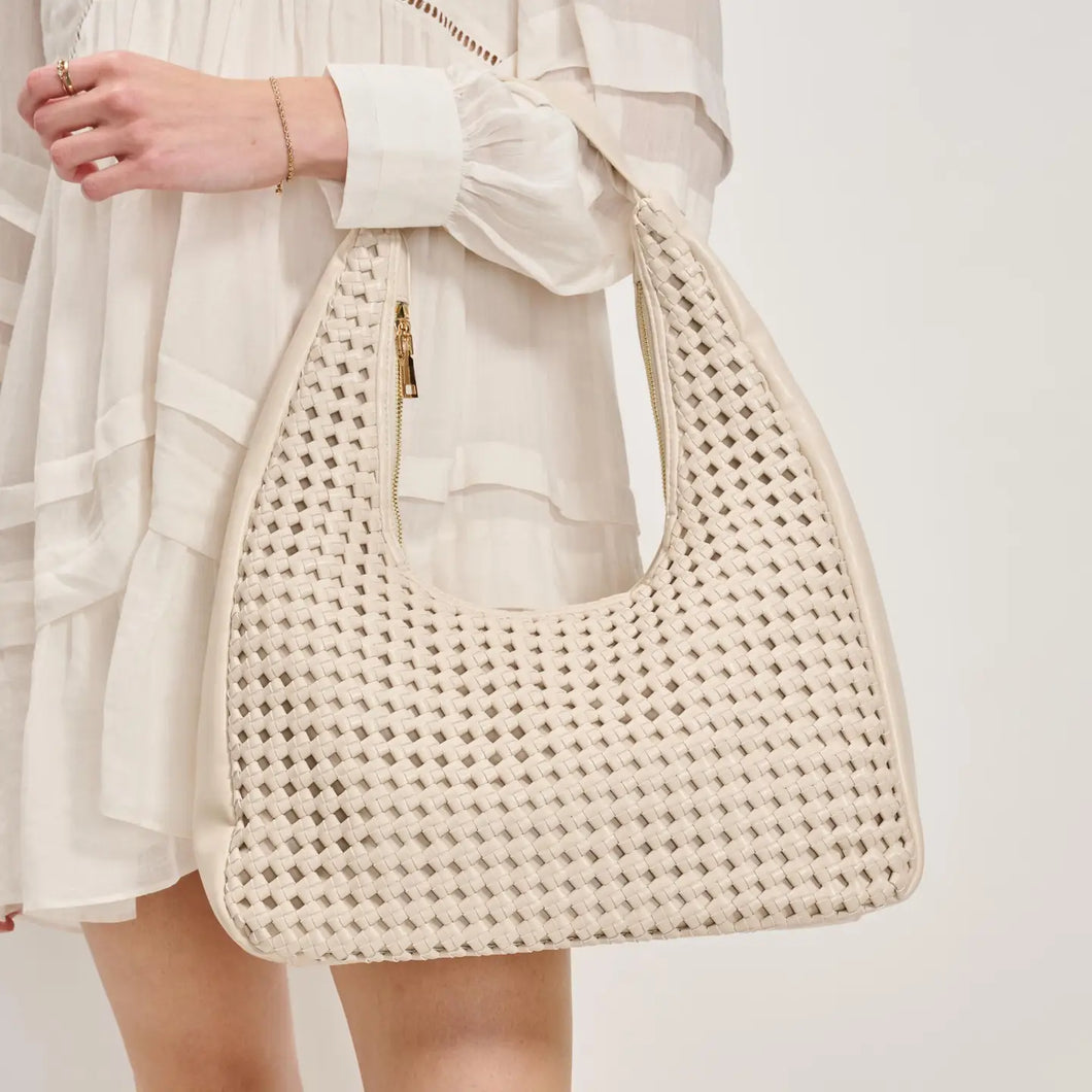 RENEE KNOT WOVEN HOBO BAG  / MODA LUXE