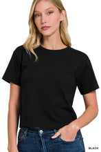 Load image into Gallery viewer, BASIC COTTON CROPPED CREW TEE // 2 COLORS
