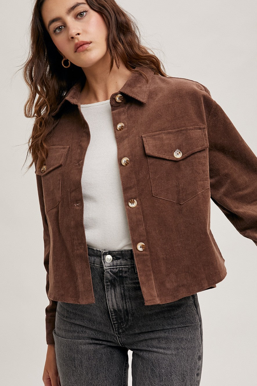 CROPPED CORDUROY JACKET