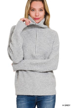 Load image into Gallery viewer, HALF ZIP COLLARED SWEATER
