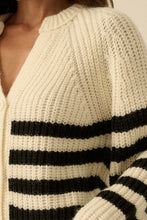 Load image into Gallery viewer, STRIPE COLLARED CARDIGAN (Copy)
