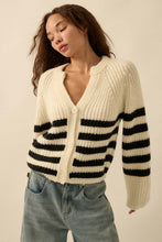 Load image into Gallery viewer, STRIPE COLLARED CARDIGAN (Copy)
