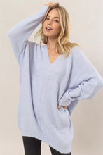 Load image into Gallery viewer, V NECK OVERSIZED SWEATER (2 COLORS)
