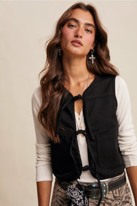 REMI DENIM VEST // 2 COLORS