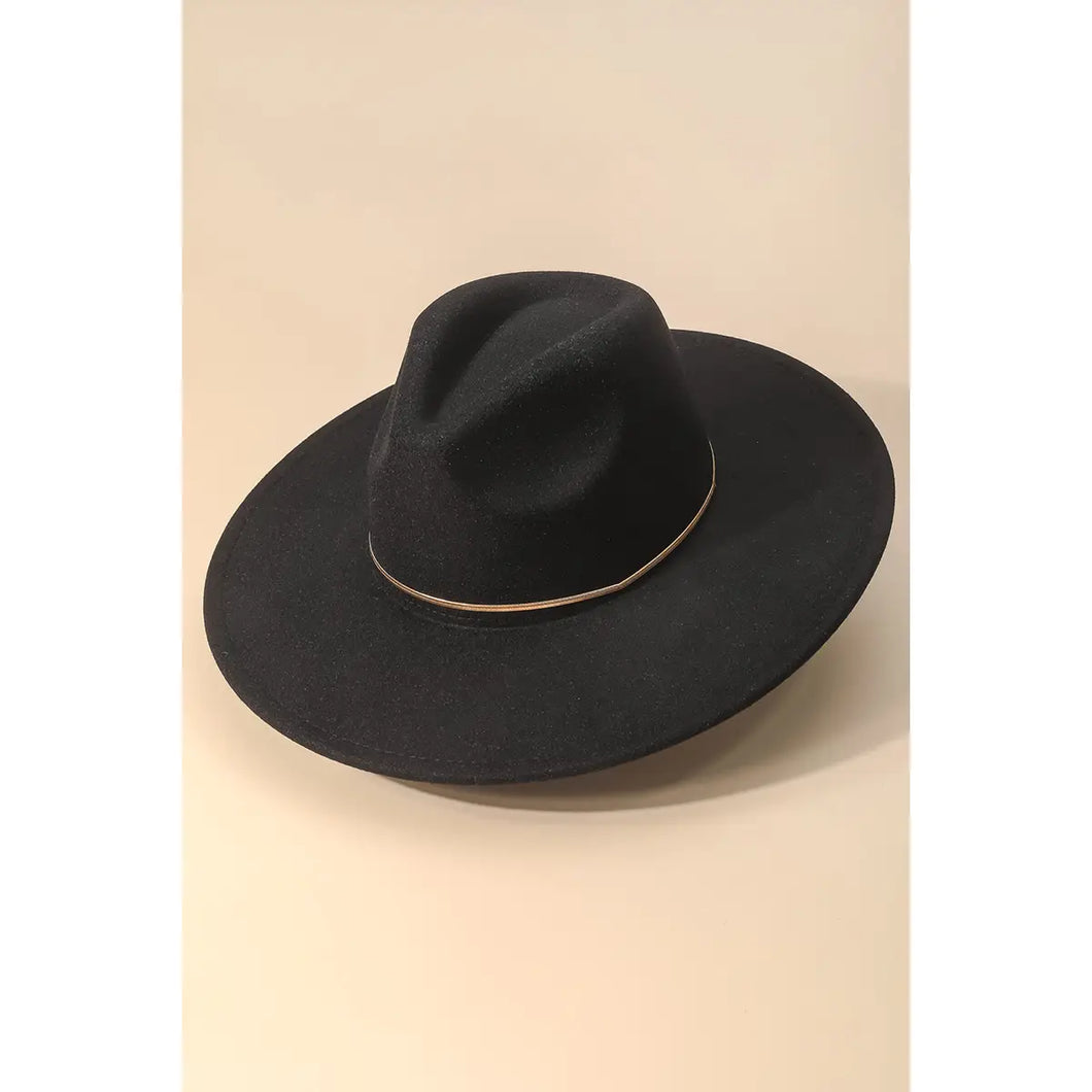 HERRINGBONE CHAIN FLAT BRIM