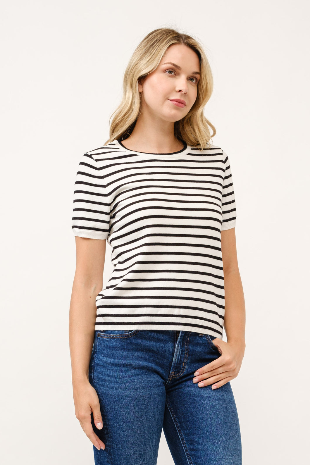 LUXE STRIPE CREW NECK // 2 COLORS