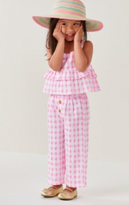 Gingham Tiered Top & Pant Set