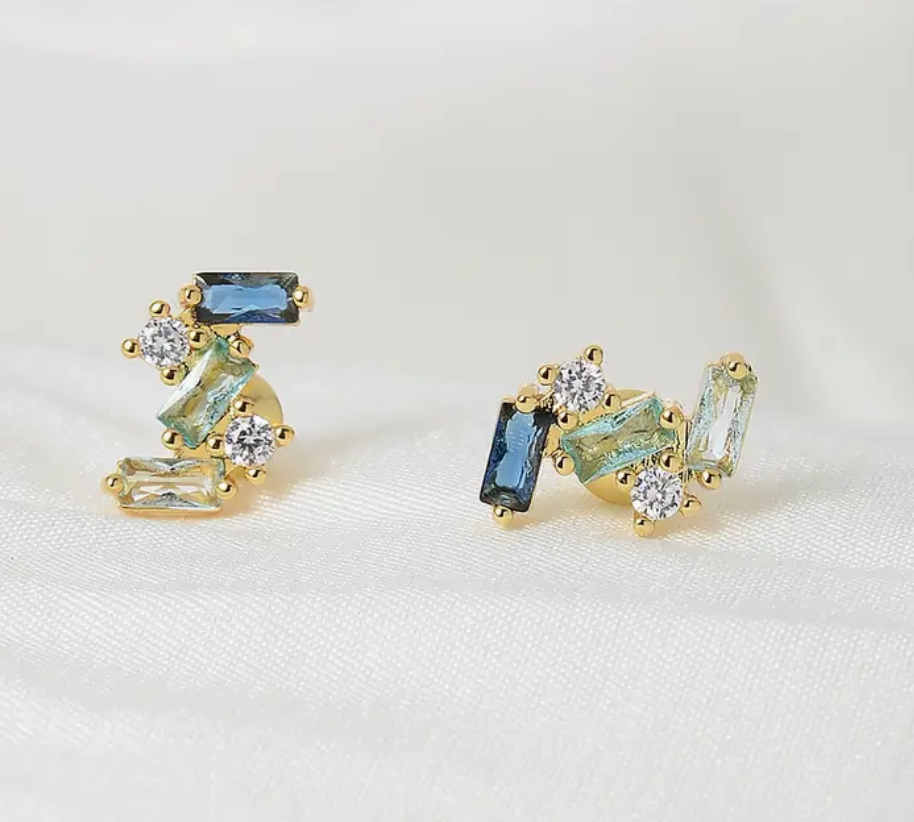 18K CUBIC ZIRCONIA EARRINGS