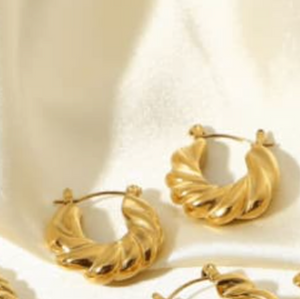 TWIST HOOP EARRINGS