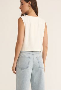 MARTA LINEN VEST-ZSUPPLY