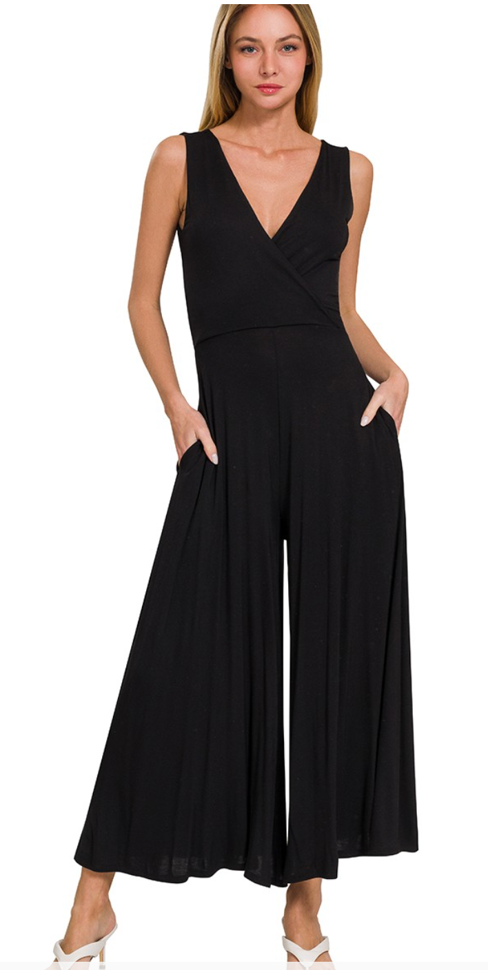 NORA SURPLICE JUMPSUIT