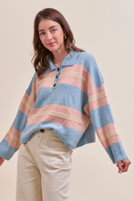 Load image into Gallery viewer, STRIPED RUGBY SWEATER
