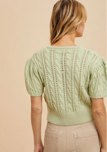Load image into Gallery viewer, WREN CABLE KNIT PUFF SLEEVE
