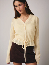 Load image into Gallery viewer, PEPLUM CARDIGAN
