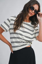 Load image into Gallery viewer, VINTAGE STRIPE BOXY TEE
