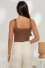 Load image into Gallery viewer, REVERSIBLE CROPPED SQUARE NECK TANK // 2 COLORS
