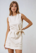 Load image into Gallery viewer, FRAYED TRIM MINI DRESS
