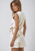 Load image into Gallery viewer, FRAYED TRIM MINI DRESS

