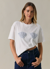 Load image into Gallery viewer, CROCHET SHELL TEE
