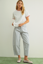 Load image into Gallery viewer, MINI CHECKERED BARREL PANTS

