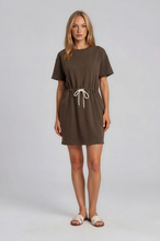 Load image into Gallery viewer, KEEGAN TIE WAIST MINI DRESS // 2 COLORS

