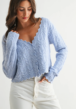 Load image into Gallery viewer, VAL SCALLOP HEM CARDIGAN
