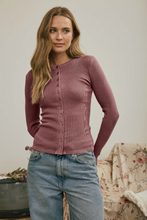 Load image into Gallery viewer, BUTTON FRONT RIBBED TOP
