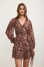 Load image into Gallery viewer, PAISLEY MINI WRAP DRESS
