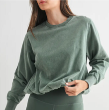 Load image into Gallery viewer, MINERAL CLOUD BUBBLE HEM PULLOVER
