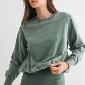 MINERAL CLOUD BUBBLE HEM PULLOVER
