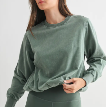MINERAL CLOUD BUBBLE HEM PULLOVER